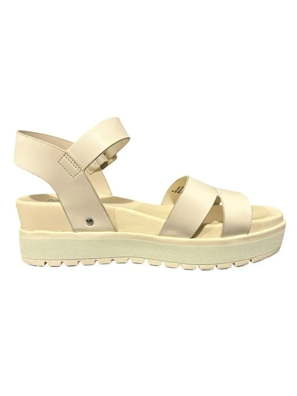 MIA Platform Strappy Platform Sandals Buckle Strap Bone Color Women’s Size 8 VGC